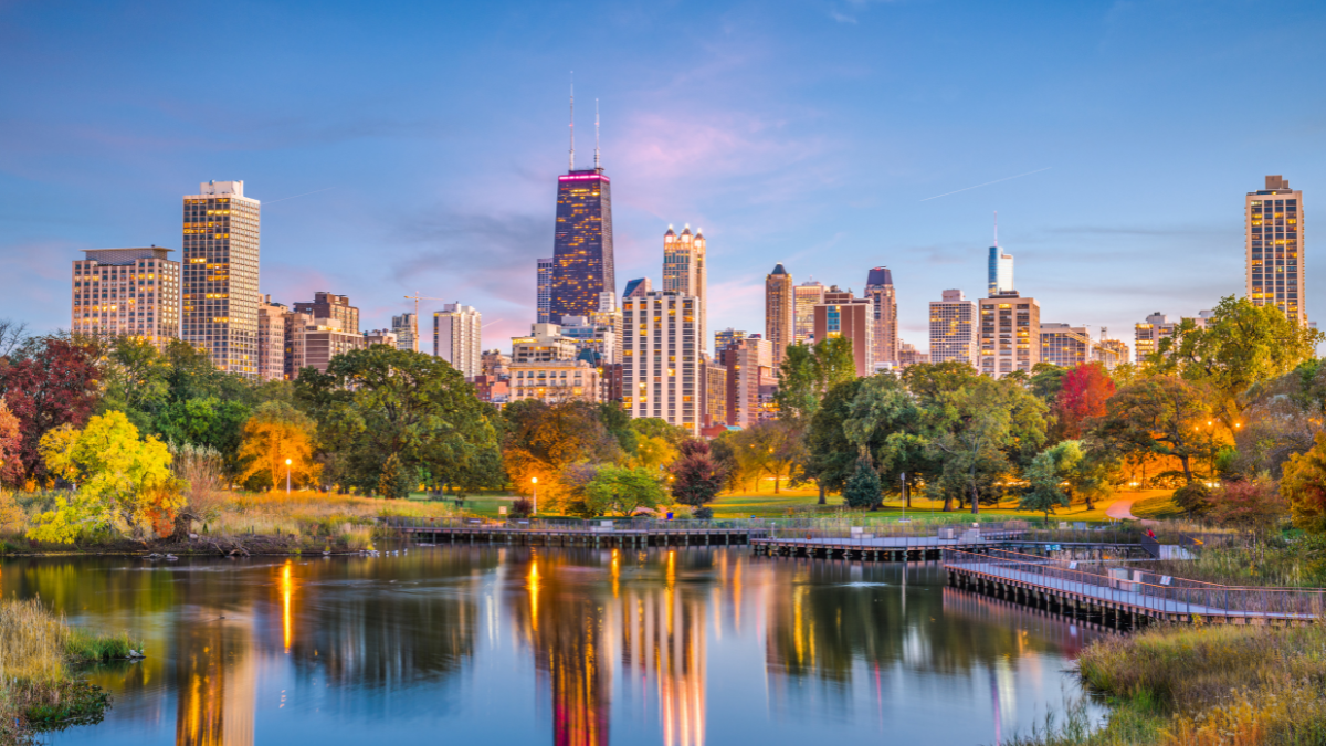 Autumn In Chicago Background